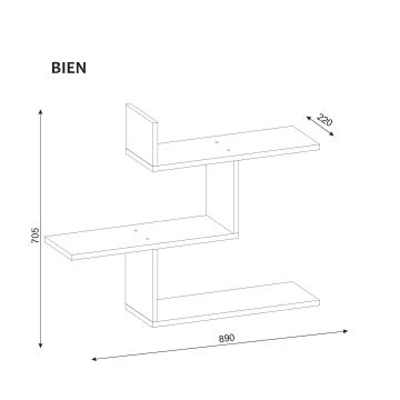 Настенная полка BIEN 70x89 см бежевый