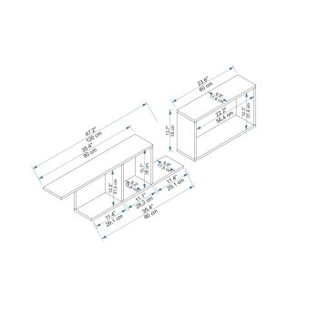 Настенная полка NEWRA 35x150 см атлантическая сосна