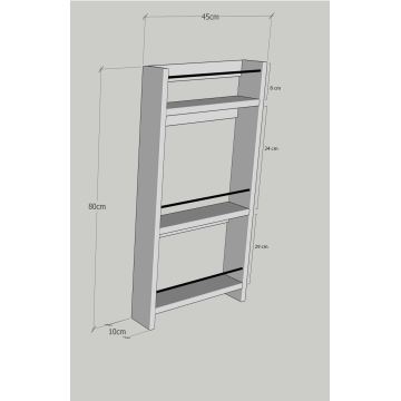 Настенная полка NOVE 80x45 см бежевый