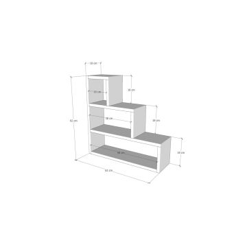 Настенная полка PIRAMIT 62x62 см коричневый