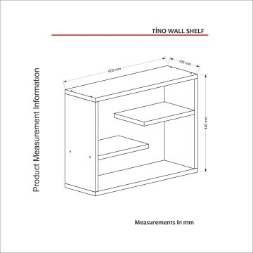 Настенная полка TINO 44x60 см коричневый