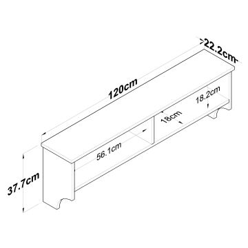 Настенная вешалка RANI 120x37,2 см белый/бежевый