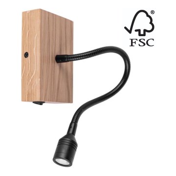 Настенный светильник LECTOR LED/2,5W/230V дуб – сертифицировано FSC