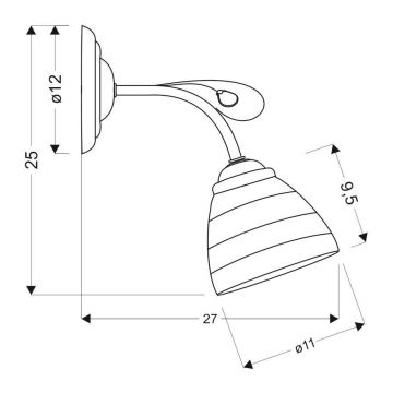 Настенный светильник SIMPLI 1xE27/40W/230V