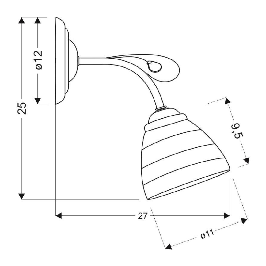 Настенный светильник SIMPLI 1xE27/40W/230V