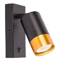 Настенный точечный светильник 1xGU10/35W/230V черный/золотистый