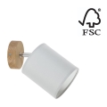 Настенный точечный светильник APRILLIA 1xE27/25W/230V дуб/серый - сертифицировано FSC