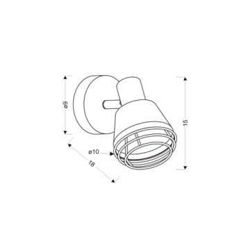 Настенный точечный светильник NERIA 1xE14/40W/230V черный/медный