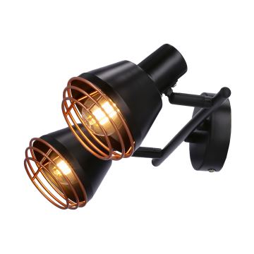 Настенный точечный светильник NERIA 2xE14/40W/230V черный/медный
