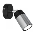 Настенный точечный светильник NEST 1xGU10/8W/230V черный/хром