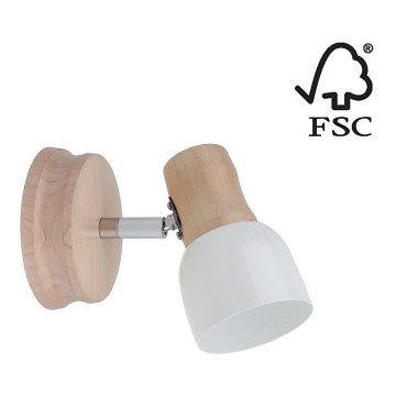Настенный точечный светильник SVANTJE 1xE14/40W/230V береза - сертифицировано FSC