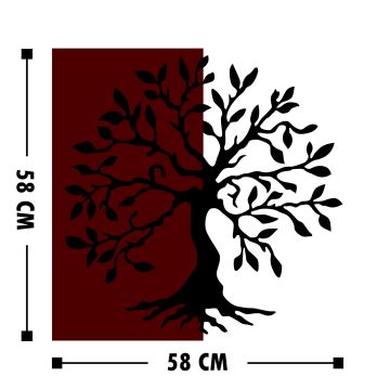 Настенное украшение 58x58 см дерево/металл