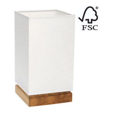 Настільна лампа FIRE 1xE27/25W/230V дуб/білий – сертифіковано FSC