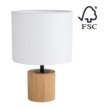 Настільна лампа KRETA 1xE27/25W/230V сосна/білий – сертифіковано FSC
