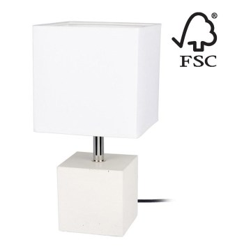 Настільна лампа STRONG SQUARE 1xE27/25W/230V бетон – сертифіковано FSC