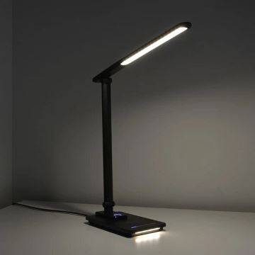 Настільна LED лампа з регулюванням яскравості з USB LED/9W/230V 3000K/4000K/5500K чорний