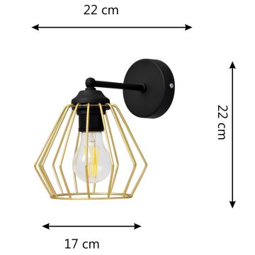 Настінна лампа AGAT 1xE27/60W/230V золотий/чорний
