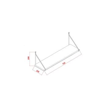 Настінна полиця ARMONI 20x72 см білий