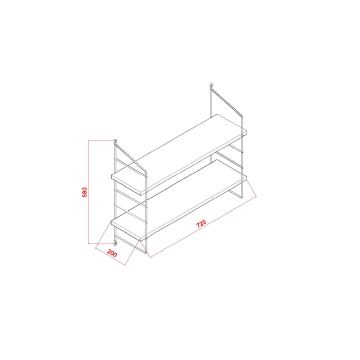 Настінна полиця ARMONI 58x72 см білий