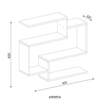 Настінна полиця PORTO 82x90 см білий
