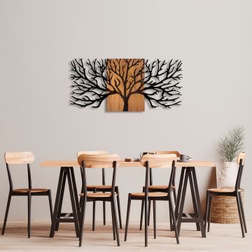 Настінний декор 150x70 см дерево дерево/метал