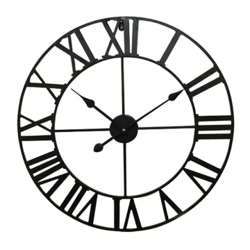 Настінний годинник 1xAA ⌀ 60 см чорний