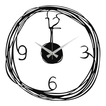 Настінний годинник 48 см 1xAA чорний