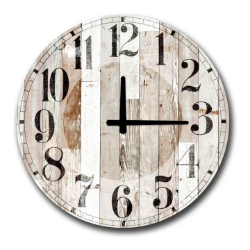 Настінний годинник 50 см 1xAA коричневий