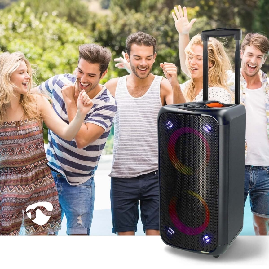 Аккумуляторная колонка со светодиодной RGB-подсветкой 240W/4000 mAh + дистанционное управление