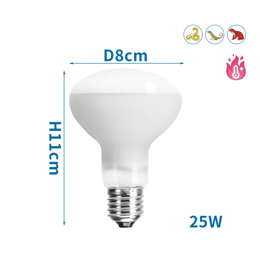 Nobleza - Ультрафіолетова UVA лампочка для тераріумів E27/25W/230V IP54