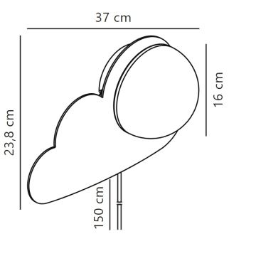 Nordlux - Детский настенный светильник SKYKU CLOUD 1xE14/25W/230V облако