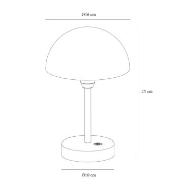 Nordlux - LED Вулична настільна акумуляторна лампа з регулюванням яскравості ELLEN LED/2,8W/3,7V IP44 бежевий