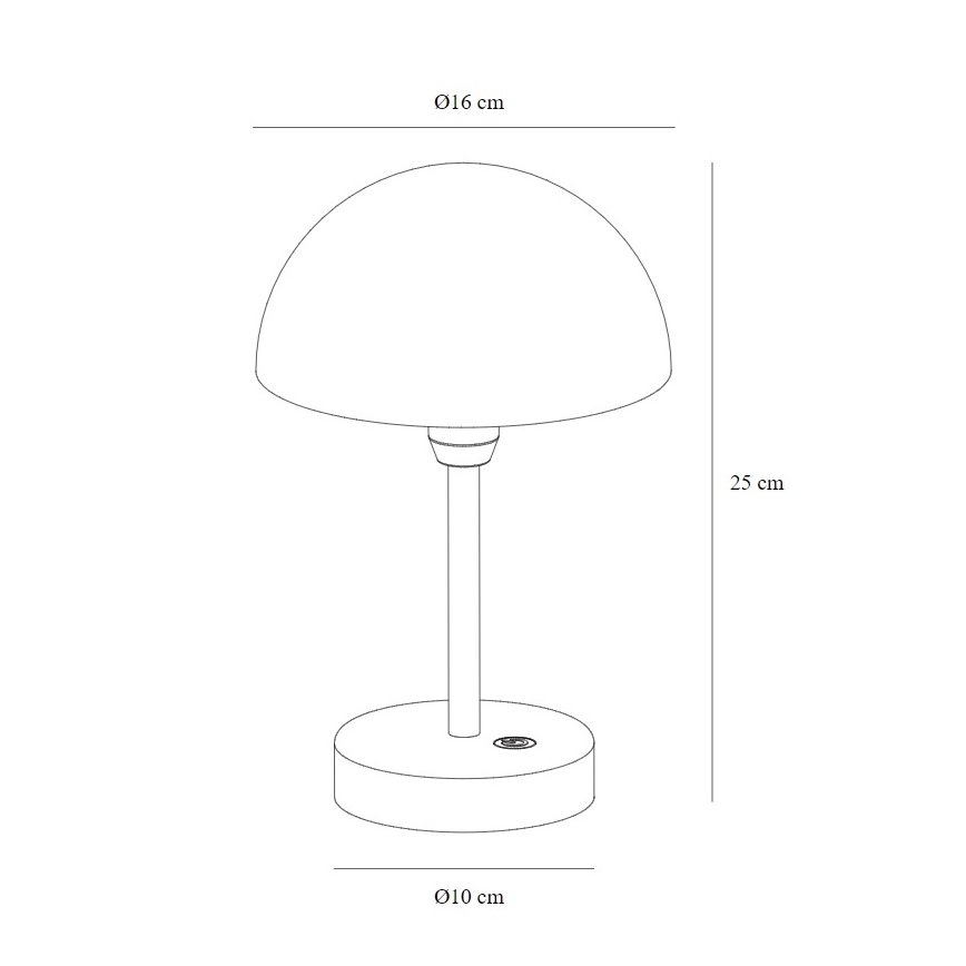 Nordlux - LED Вулична настільна акумуляторна лампа з регулюванням яскравості ELLEN LED/2,8W/3,7V IP44 бежевий