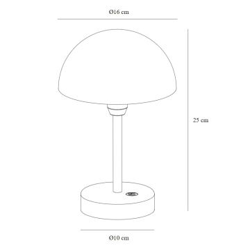 Nordlux - LED Вулична настільна акумуляторна лампа з регулюванням яскравості ELLEN LED/2,8W/3,7V IP44 білий