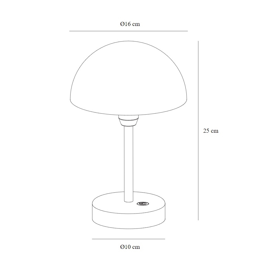 Nordlux - LED Вулична настільна акумуляторна лампа з регулюванням яскравості ELLEN LED/2,8W/3,7V IP44 білий