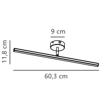 Nordlux - LED Підсвітка для дзеркала для ванної IP LED/7,2W/230V IP44 60 см матовий хром