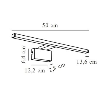 Nordlux - LED Підсвітка для дзеркала для ванної MARLEE LED/8,9W/230V IP44 3000K 50 см глянцевий хром