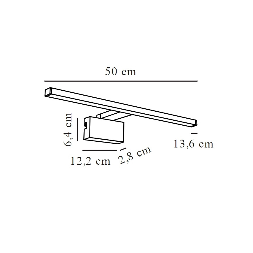 Nordlux - LED Підсвітка для дзеркала для ванної MARLEE LED/8,9W/230V IP44 3000K 50 см глянцевий хром