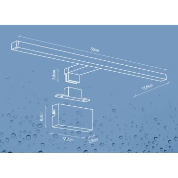 Nordlux - LED Підсвітка для дзеркала для ванної MARLEE LED/8,9W/230V IP44 4000K 50 см чорний