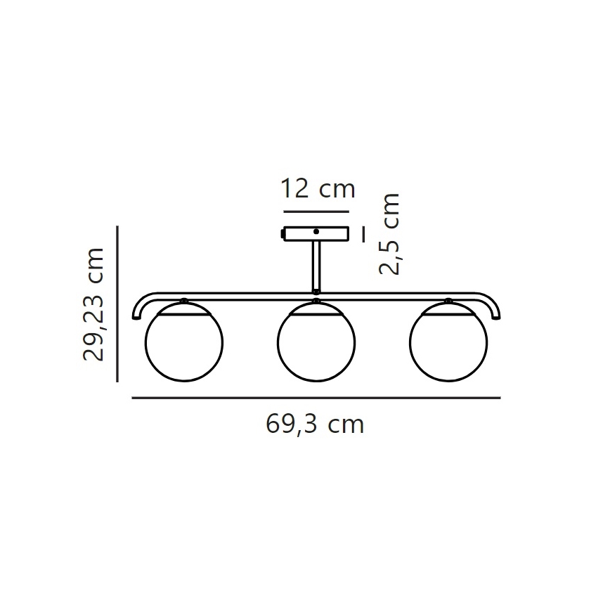 Nordlux - Люстра на штанге GRANT 3xE14/25W/230V черный