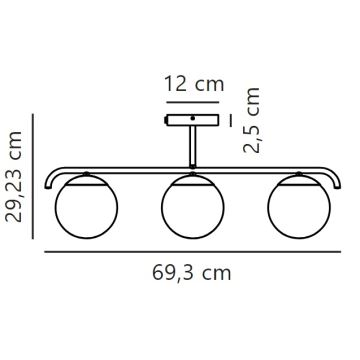 Nordlux - Люстра на штанге GRANT 3xE14/25W/230V золотистый