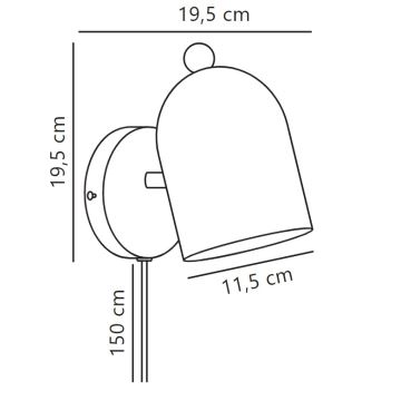 Nordlux - Настенный точечный светильник GASTON 1xE27/15W/230V белый