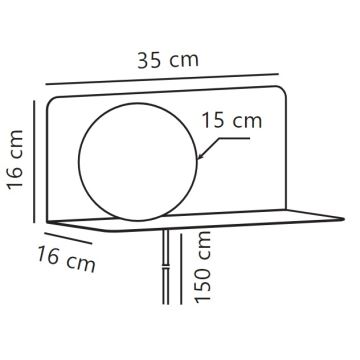 Nordlux - Настінний світильник з поличкою LILIBETH 1xE14/25W/230V білий