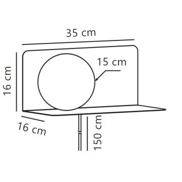 Nordlux - Настінний світильник з поличкою LILIBETH 1xE14/25W/230V синій