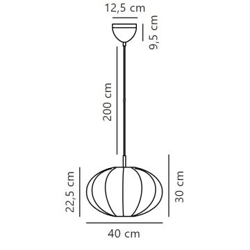 Nordlux - Подвесная люстра AERON 1xE27/40W/230V диаметр 40 см