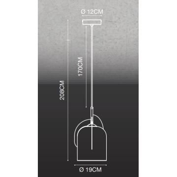 Nordlux - Подвесная люстра BOSHI 1xE27/40W/230V