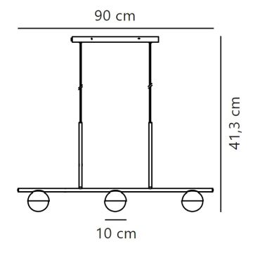 Nordlux - Подвесная люстра CONTINA 3xG9/5W/230V черный