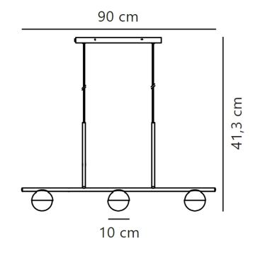 Nordlux - Подвесная люстра CONTINA 3xG9/5W/230V латунь