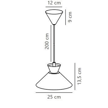 Nordlux - Подвесная люстра DIAL 1xE27/40W/230V диаметр 25 см черный