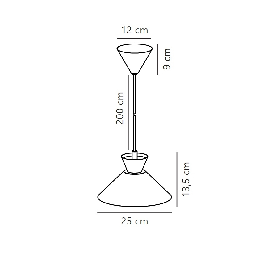 Nordlux - Подвесная люстра DIAL 1xE27/40W/230V диаметр 25 см черный